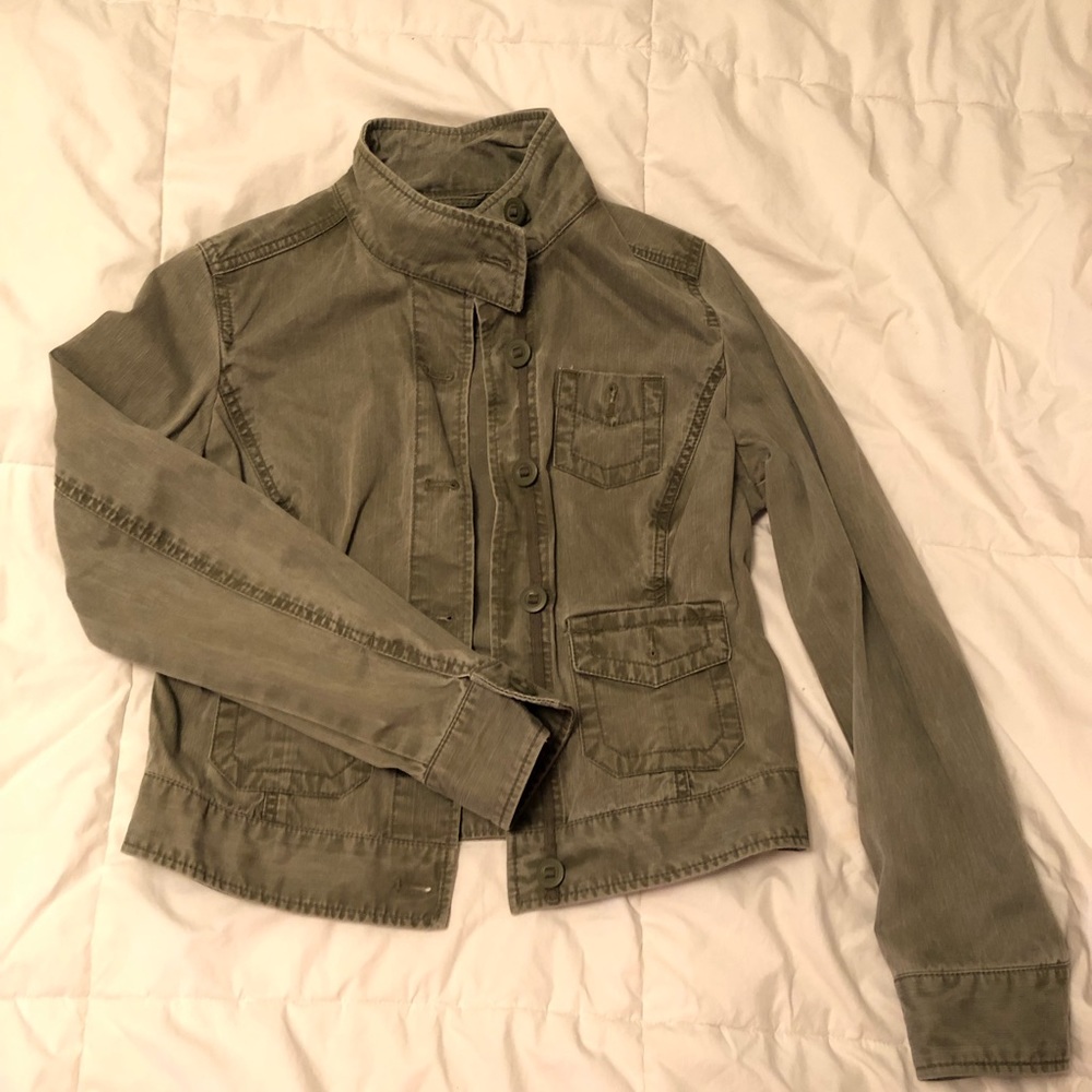 GAP Army Green Button Utility Jacket | Size 2